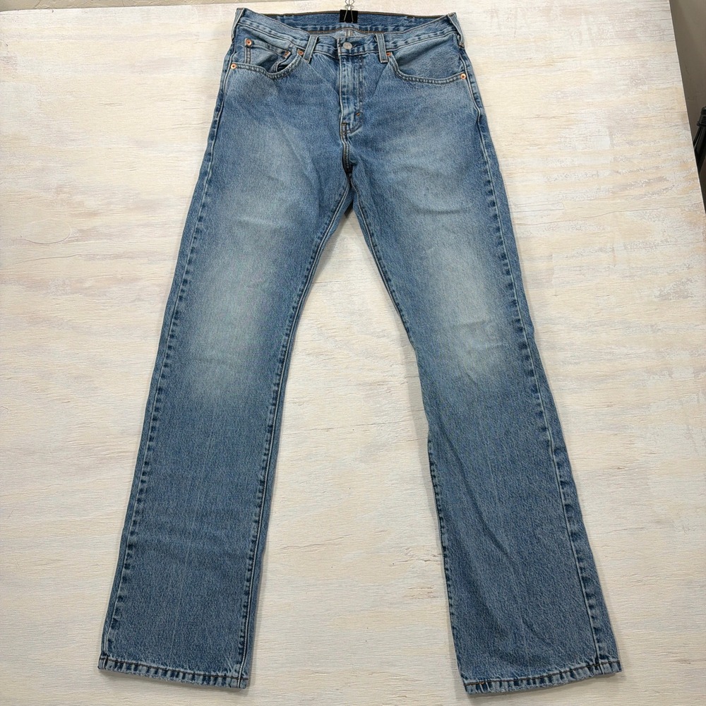 Levi's Jeans 517 Bootcut W32 L34 Light Wash Blue Denim Mens